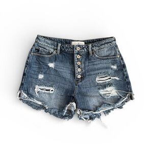 Distressed Denim Women Shorts